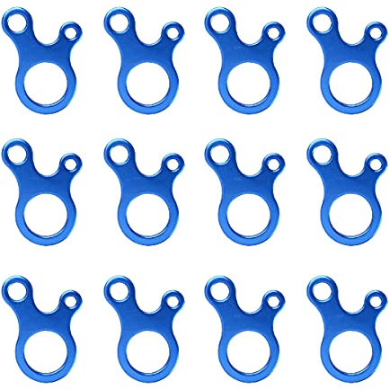 Azarxis Tensores de Cuerda para Tienda Aleación de Aluminio 12PCS Cuerda Paracord Ajustador de Guyline para Acampar (Azul (Caracol) - 12pcs)