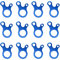 Azarxis Tensores de Cuerda para Tienda Aleación de Aluminio 12PCS Cuerda Paracord Ajustador de Guyline para Acampar (Azul (Caracol) - 12pcs)