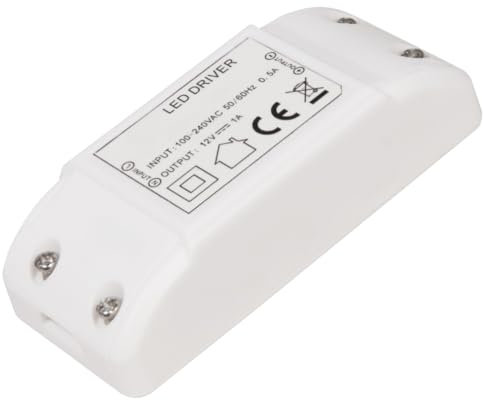 12W Elektronischer LED Trafo Treiber 0.5W - 12W Für LED Lampen oder Stripes Eckig inkl. Mini Verteiler 6-fach und 230V Zuleitung