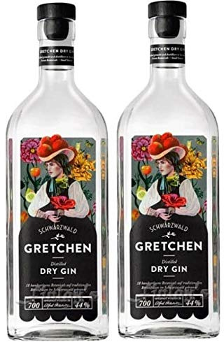 2 Flaschen Gretchen Gin a 0,7 L 44% vol. Schladerer