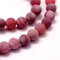 Perlin Edelstein Perlen 4mm Achat Stein Matt Set Kugel Naturstein Frosted Achatperle Halbedelstein Edelsteine Perle mit Loch zum auffädeln (Rot)