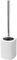 Baroni Home Porte Brosse Toilette en Céramique, Support de Brosse WC Design Moderne, Brosse de WC Originale, Hygiénique, Antibactérien, 10,5x10,5x41 cm, Blanc
