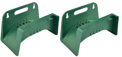 1a-Handelsagentur Buri 2X Schlauchhalter grün Wandschlauchhalter Gartenschlauchhalter Schlauchhalterung