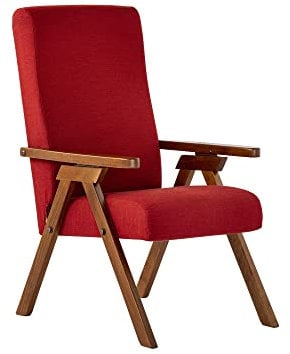 Poltrona legno FIAMMETTA ESSEGI SRL Relax reclinabile tessuto Bordeaux Sfoderabile
