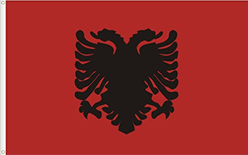 FLAGGE ALBANIEN 90D SEIDENSATIN QUALITÄT. GRÖßE VON 150X90 CM