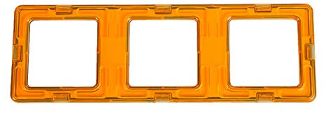 Jokooan Magnetische Bausteine für Kinder(Einzel), Magnetische Bausätze in verschiedenen Formen, Fünfeck, Sechseck, Trapez, Autoräder und Riesenrad (zufällige Farbe) (dreifaches Quadrat)