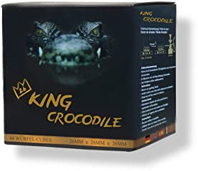 King Crocodile Kokosnuss Kohle mit Langer Brenndauer I 26x26mm Nachhaltige Naturkohle I wenig Asche I geringer Rauchentwicklung I Grillkohle I Kohle Würfel in Premium Qualität (Consumer, 5kg)