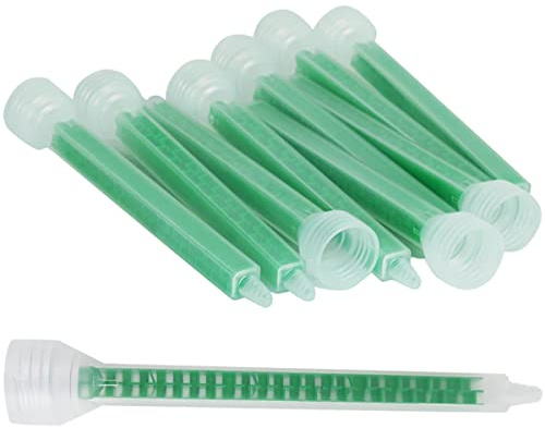 Epoxy Mixing Nozzle Static Mixing Nozzle Adhesive Cartridges Tip Mixer Nozzles (1:1/1:2ratio) 24 Element,10Pieces