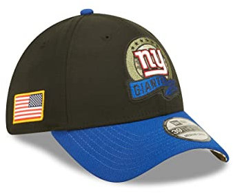 New Era New York Giants NFL Salute to Service 2022 Black Blue 39Thirty Stretch Cap - L-XL (7 1/8-7 5/8)