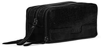 muud Harmony handgefertigte Ledertasche/Projekttasche für Häkelzubehör Black