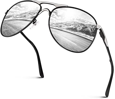 GQUEEN Polarisiert Piloten Sonnenbrille Herren Damen Pilotenbrille UV400