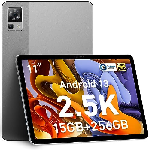 DOOGEE T30 Pro Tablet 11 Pulgadas 15GB RAM + 256GB ROM(2TB TF) Tablet Android, 2.5K Pantalla Full HD 1600×2560 IPS,Dual 4G LTE + 5G WiFi,8580mAh,Cámara 8MP+20MP,BT5.2,Type-C 3.5mm Jack