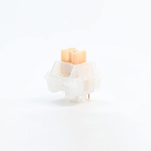 DucKey Outemu Jade Switch, Linear/Clicky/Silent Tactile Lubed RGB 5Pin MX Switch For Mechanical Keyboard (Color : Silent Yellow Jade, Size : 70Pcs)