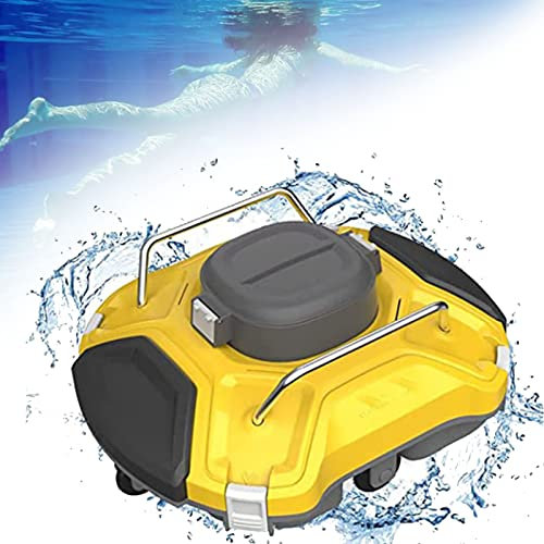 CHUNTIANMEI Aspirador Automático Subacuático para Piscinas, Limpiador Robótico De Piscinas Limpiador Subacuático para Escalar Paredes con Navegación Inteligente Y Filtro De Carga Superior,Yellow