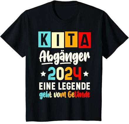 Kinder Kita Abgänger 2024 Schulkind Einschulung Schule Letzter Tag T-Shirt