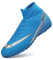 Agnueuty Football Boots Men Women,Light-Weight Football Shoes Kids,Boys Girls Football Trainers,Blue,9.5UK