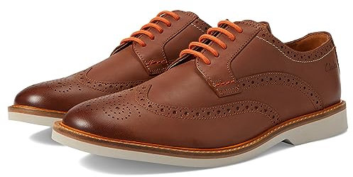 Clarks Herren Atticus Lt Limit Oxford, Dark Tan Leder, 45 EU