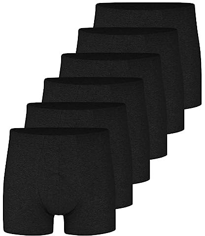Almonu - Organic Cotton - Melange - Retro Short/Pant - 6er Pack (L Anthrazit Melange)