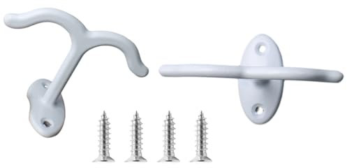 OZXNO 2 Stück Decken-Doppelhaken Zinklegierung Aufbewahrungsregal mit Schrauben für Schrank, Badezimmer, Küchenschrank, Schwarz