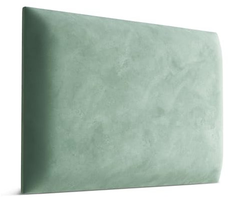 Muralo - Samt Wandkissen Stoff Polster-Paneel für Schlafzimmer Wohnzimmer Bett Wandpolster Bettkopfteil Lendekissen Modern Luxus Gepolstert Magic Velvet (Mint, 60 cm x 40 cm)