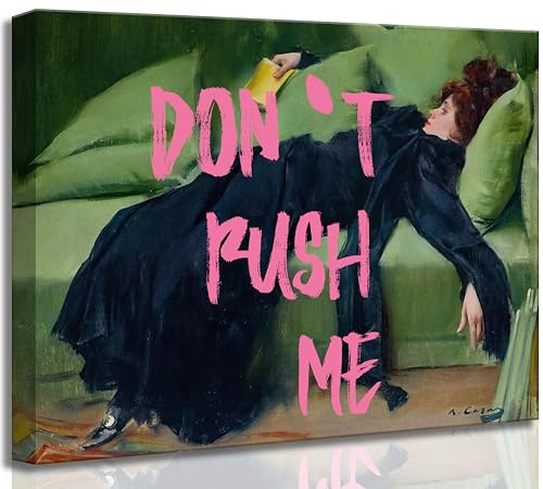 Leinwandbild, groß, antik, viktorianisch, Don't Rush Me to Change, Kunstporträts, Wanddekoration, eklektisch, modisch, niedlich, Vintage-Stil, Mädchen-Poster, Drucke für Mädchenzimmer, Wohnzimmer,
