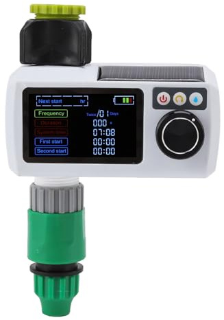 Solar-Sprinkler-Timer, Wasser-Timer für Gartenschlauch, Wasserhahn-Timer, Solar-Regenerkennung, Automatisch, IP68, Wasserdicht, Echtzeit-Selbstinspektion, Garten-Bewässerungs-Timer