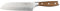 Rockingham Forge Ashwood 13.5cm Japanese Santoku Kitchen Knife - Ultra-Sharp German Stainless Steel Blade - Professional Chef Non-Stick Hammered Finish - Durable Full Tang Natural Wood Handle