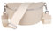 MIRROSI® Bauchtasche Damen, Echtleder, Made in Italy, Umhängetasche, Brusttasche, Crossbody Bag (1 Tasche & 2 Gurte) (Beige (Einfarbig), Große Tasche (28x18x9cm))