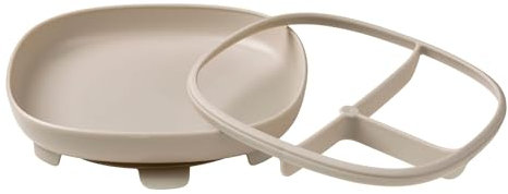 b.box Assiette Ventouse pour Bébé 2-en-1 | Assiette à Ventouse | Séparateur Amovible pour s’Adapter à l’Âge de Bébé | Bords Incurvés pour un Ramassage Facile | 6 Mois et +