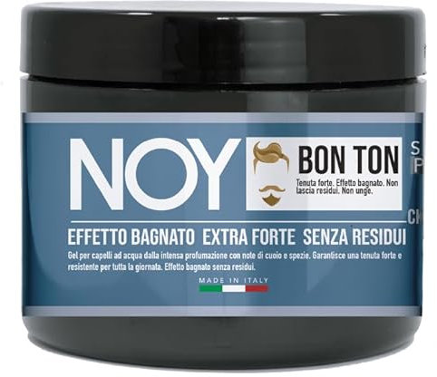 NOY - Hair Gel - Bon Ton - Haargel - Extra starker Halt - Nass-Effekt - ohne Rückstände - Leder- und Gewürzduft
