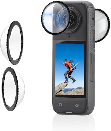 Flymile X4 Premium Lens Guard for Insta360 X4, High Transparency Tempered Glass Lens Protector for Insta 360 X4 Camera Anti-scratch Accessories(Not for X4 Air)