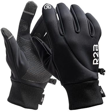 R2B Winterhandschuhe wasserdicht - Größe XXL, Handschuhe Touchscreen, warme Handschuhe, Handschuhe Winter mit Anti-Rutsch-Schicht, Thermo Handschuhe Herren und Damen, Outdoor Handschuhe