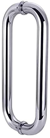 AEGCAOJH Maniglie per Porte scorrevoli in Vetro per Interni ed Esterni in Acciaio Inox Rotonde Moderne, Push-Pull, Porte Doccia 9 7/8 x 8,8