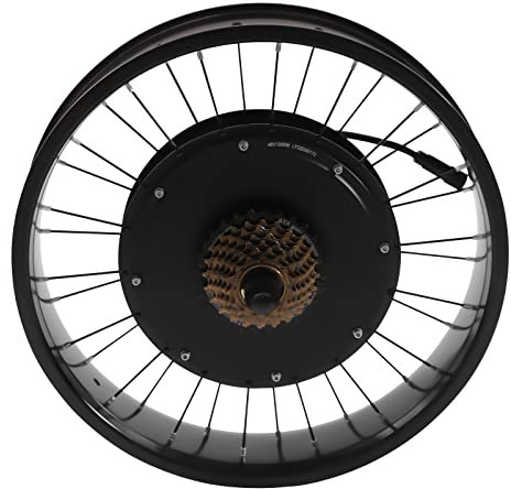 Queeucaer Kit di conversione per bicicletta elettrica da 20 pollici, 48 V, 1500 Watt, ruota posteriore (esclusa batteria)