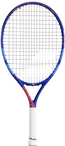 Babolat - Raqueta de Tenis Modelo Drive Junior, TU, Azul, Ligero, Agarre diseñado para Manos pequeñas, Plano de Cuerda 16 x 19 Abierto 16 x 17, de Grafito y Aluminio, Ideal para niños de 125 a 135 cm