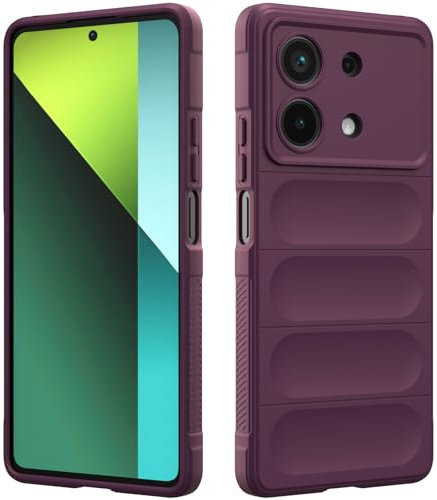 Funda Silicona Compatible con Redmi Note 13 Pro 5G, Protectora de Cuerpo Completo Compatible con Poco X6, Antigolpes Carcasa, Protección Lente Cámara, Tacto Suave y Sedoso Caso (Violeta Oscuro)