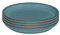 Denby - Azure Coupe Small Plate Set of 4 - Dishwasher & Microwave Safe Ceramic Crockery - Versatile Powder Blue Glaze Effect Stoneware Side Plates - Chip & Crack Resistant - L17xW17xH2.5cm