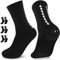 Rutschfeste Sportsocken Grip Fußball Socken Herren Damen dünn atmungsaktiv für Sporttraining Crew-Socken Fussball Basketball Wandern Handball Tennis Radfahren laufend 43-50 Schwarz L 3P