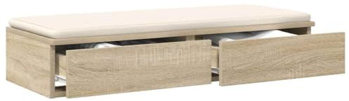 vidaXL Bettschubladen Sonoma-Eiche 90 x 36,5 x 16,5 cm Holzwerkstoff