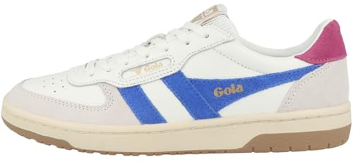 Gola Women's Hawk Sneaker, White/Pacific/Fuschia, 6 UK