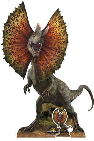 Star Cutouts SC4724 Dilophosaurus Jurassic World Rebirth Lifesize Cardboard Cutout 135cm – Official Dino Room Display, Party Decoration & Fan Gift
