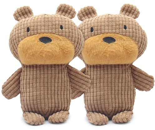 Vyranut Jouets pour Chiens 2 Pièces – Peluche en Tissu à Corde, Ourson Résistant à Mâcher, Jouet Interactif et Anti-Stress pour Chiens de Petite et Moyenne Taille