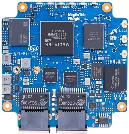 Banana Pi BPI-R3 Mini scheda di sviluppo, MediaTek Filogic Processore, Dual SATA, Router Board (Single Board)