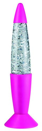 BLicht LED Tischleuchte Glitterleuchte Pink – Multicolor Glitzer Lampe im Lavalampe-Design, batteriebetrieben (3 x AA), mit Ein-/Ausschalter