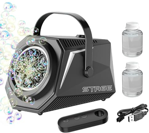 Bühnenblasenmaschine, Bühnenblasenmaschine mit großer Kapazität - Automatischer Blasenmacher,Ferngesteuerte Seifenblasenmaschine mit großer Kapazität für Partys, Sommer, Hochzeit, Geburtstag, drinnen