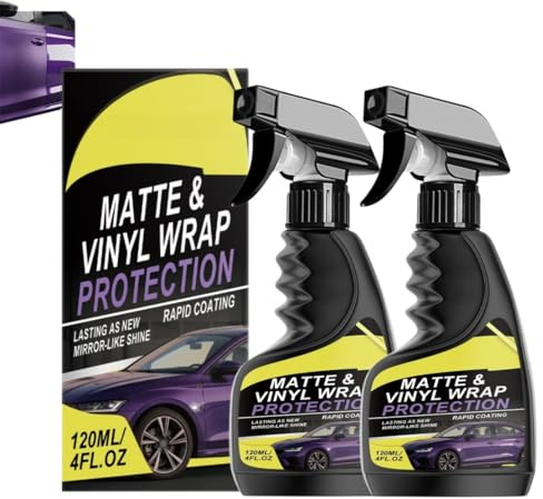 Matte & Vinyl Wrap Protection Spray, 2026 New Automotive Protective Spray, Cars Vinyl Wrap Protectant Cleaner, Quick Drying Matte Paint Cleaner for Car (2PC)