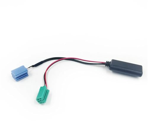 JINFOLI Radio de Coche Verde Azul, para Mini ISO 6pin 8pin Conector | Bluetooth 5.0, para Adaptador de Cable Auxiliar, para Renault, para Updatelist