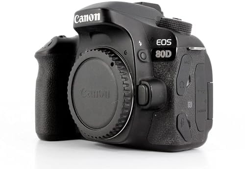 Canon EOS 80D SLR-Digitalkamera Gehäuse (24,2 Megapixel, 7,7 cm (3 Zoll) Display, APS-C CMOS Sensor, 45 AF-Kreuzsensoren, DIGIC 6 Bildprozessor, NFC und WLAN, Full HD) schwarz