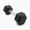 SUPRFIT - Hexagon Kurzhantel einzeln mit gummiertem Eisenkern - Fitness Gewichte Hanteln 1 x 3 kg mit rutschfestem Chromgriff - Premium Kurzhantel für Calisthenics, Krafttraining & Crossfit Übungen