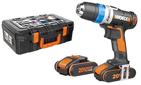 Worx WX178.1 Trapano Avvitatore con 2 Batterie Li-ion 20V MAX, Power Share 20 V